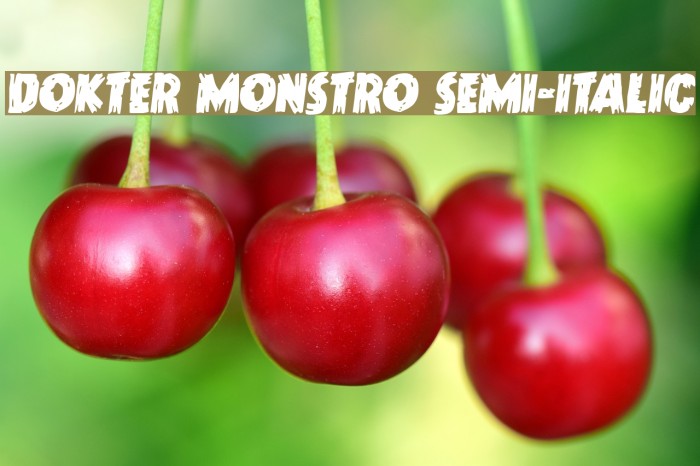 Dokter Monstro Semi-Italic Font examples