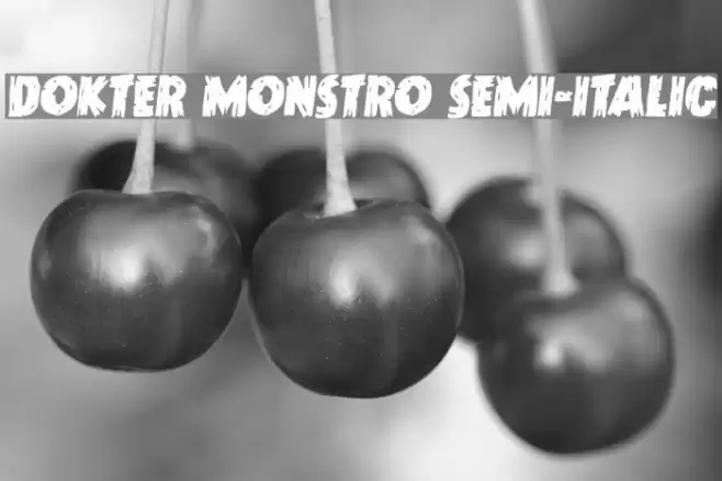 Dokter Monstro Semi-Italic Font examples