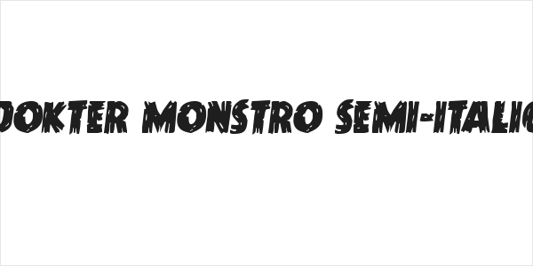 Dokter Monstro Semi-Italic Logo