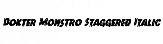 Dokter Monstro Staggered Italic  baixar fontes gratis