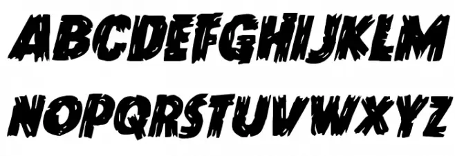 Dokter Monstro Staggered Italic Caratteri MAIUSCOLE
