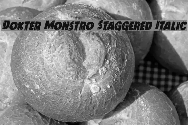 Dokter Monstro Staggered Italic Example 1
