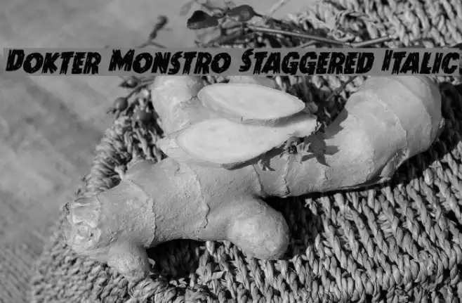 Dokter Monstro Staggered Italic Example 2