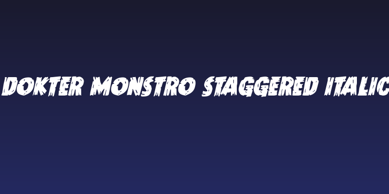 Dokter Monstro Staggered Italic Social Header