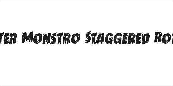 Dokter Monstro Staggered Rotalic Logo