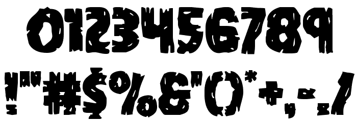 Dokter Monstro Staggered Font OTHER CHARS