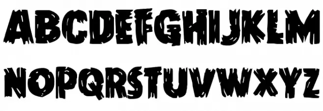 Dokter Monstro Staggered フォント 大文字