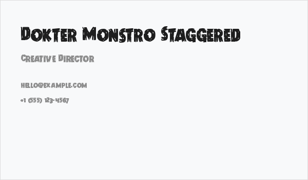 Dokter Monstro Staggered Business Card