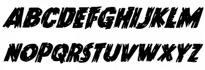 Dokter Monstro Super-Italic फ़ॉन्ट अपरकेस