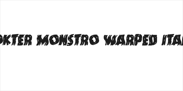 Dokter Monstro Warped Italic Logo
