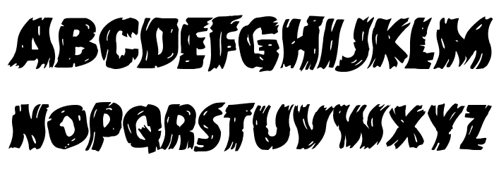 Dokter Monstro Warped Italic Font LOWERCASE