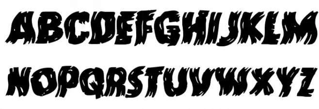 Dokter Monstro Warped Italic Font LOWERCASE