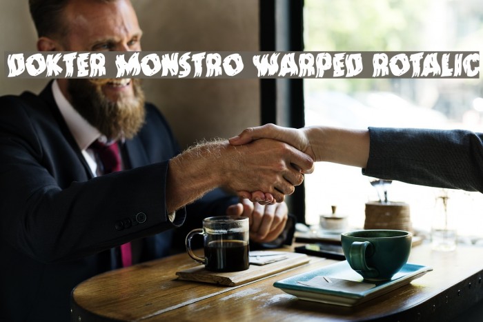 Dokter Monstro Warped Rotalic Font examples