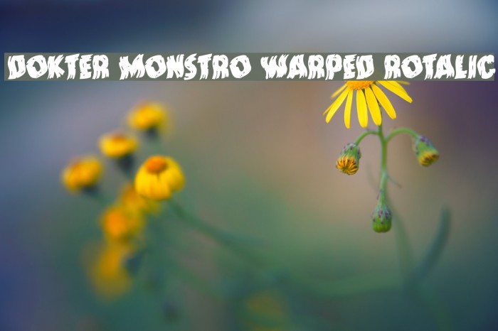 Dokter Monstro Warped Rotalic Font examples