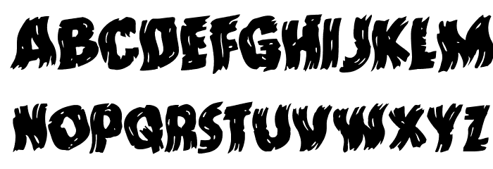 Dokter Monstro Warped Rotalic Font LOWERCASE