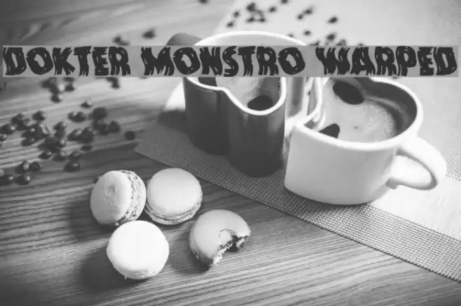 Dokter Monstro Warped Font examples
