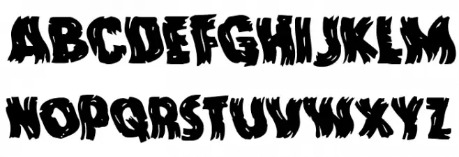 Dokter Monstro Warped Font LOWERCASE