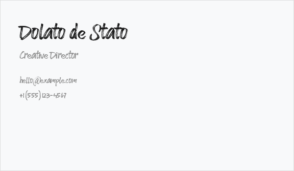 Dolato de Stato Business Card