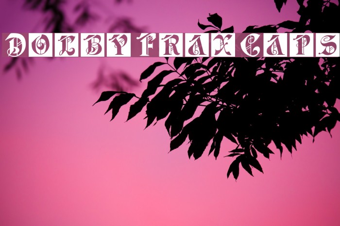 DolbyFraxCaps Font examples