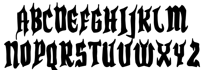 Dolce Inferno Font UPPERCASE