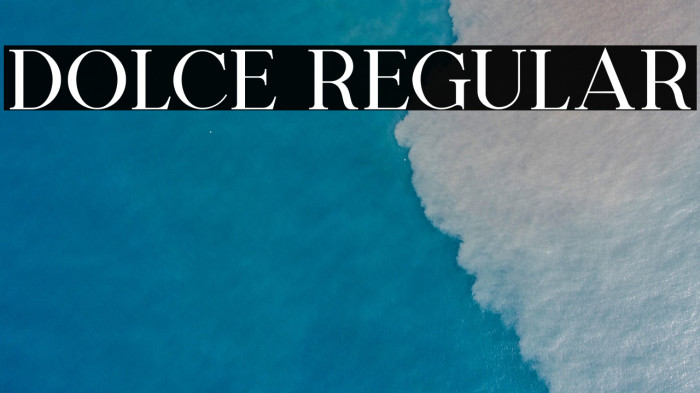Dolce Regular Example 3