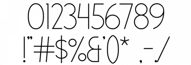 Dolce Vita Light Font OTHER CHARS