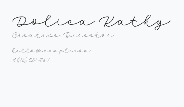 Dolica Kathy Business Card