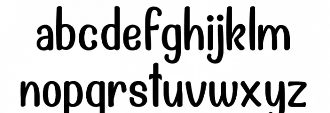 Dollanan Schriftart Kleinbuchstaben