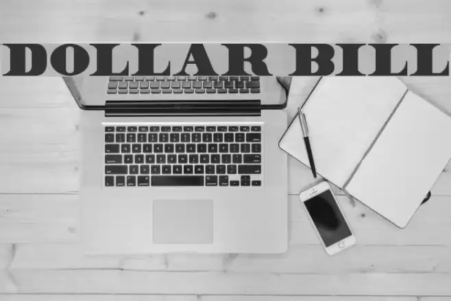 Dollar Bill Font examples
