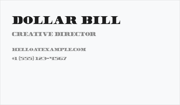 Dollar Bill Business Card