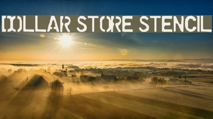Dollar Store Stencil Font examples