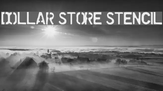 Dollar Store Stencil Schriftart examples