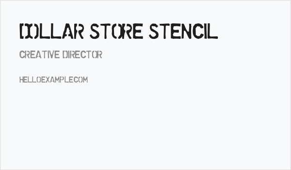 Dollar Store Stencil Business Card
