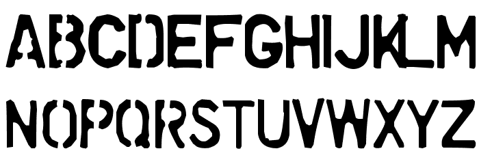Dollar Store Stencil Font LOWERCASE