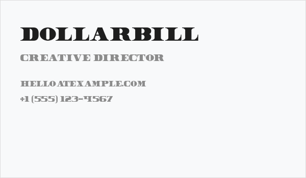 DollarBill Business Card