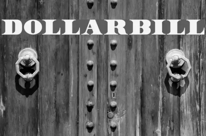 DollarBill Font examples