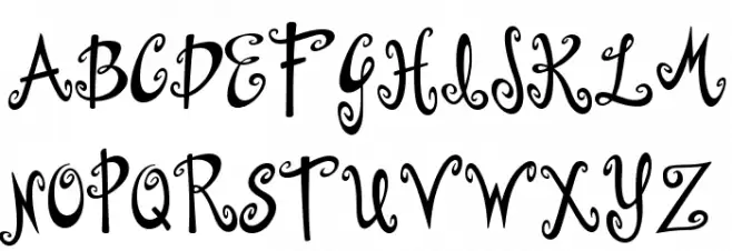 Dollhouse Font UPPERCASE