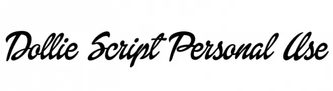 Dollie Script Personal Use  baixar fontes gratis