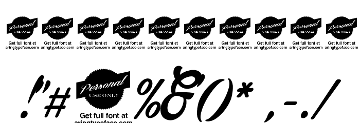Dollie Script Personal Use フォント その他の文字