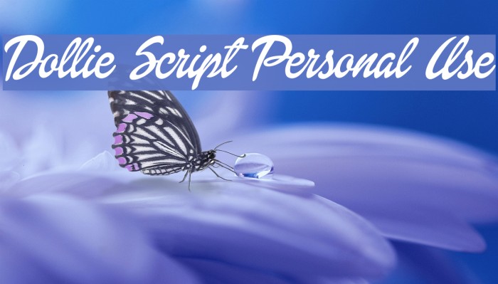 Dollie Script Personal Use フォント examples