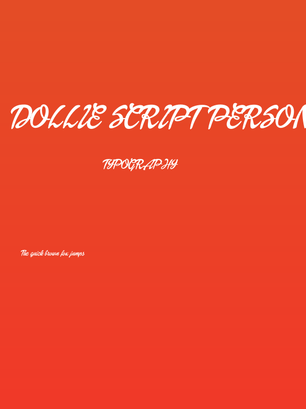 Dollie Script Personal Use Poster