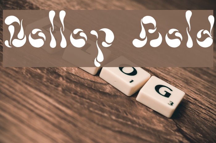 Dollop Bold Font examples