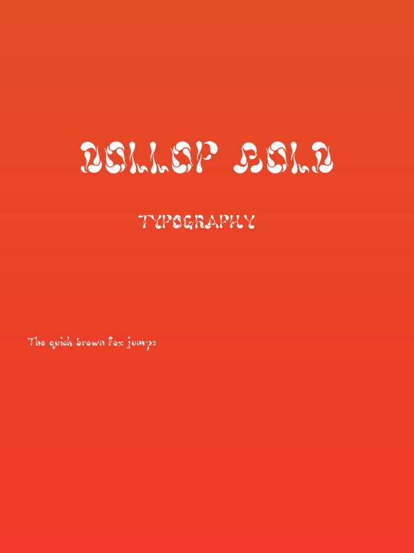 Dollop Bold Poster