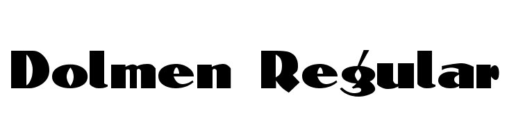 Dolmen Regular  font caratteri gratis