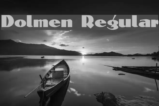 Dolmen Regular Font examples