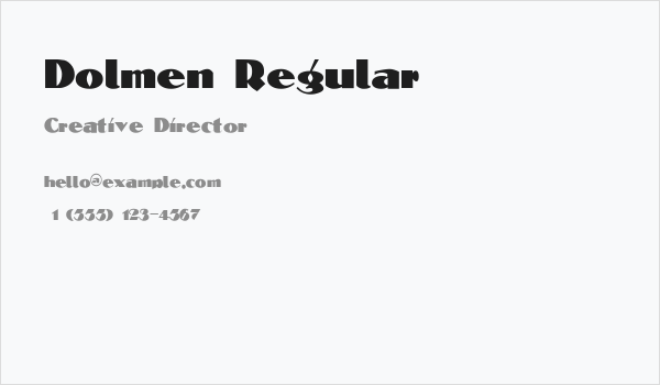 Dolmen Regular Business Card