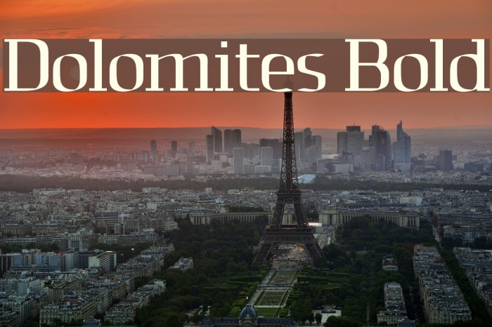Dolomites Bold Font examples
