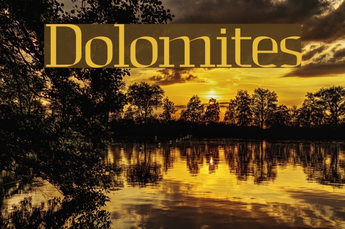 Dolomites Font examples