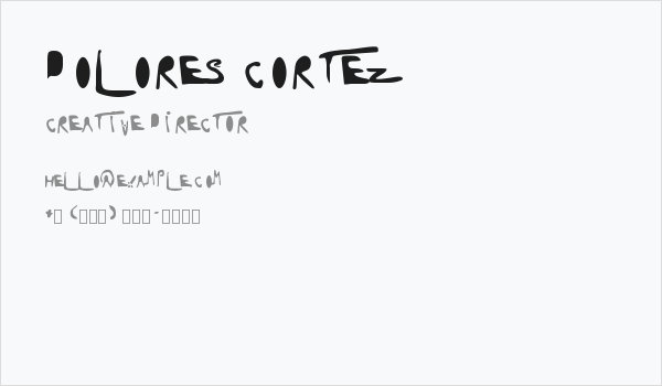 Dolores Cortez Business Card