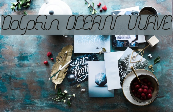 Dolphin OCEAN WAVE Font examples